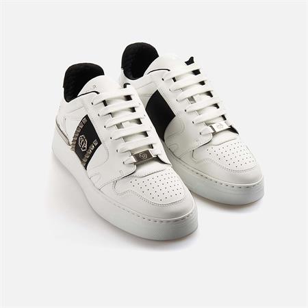 Philipp Plein Erkek Hakiki Deri Beyaz-Siyah Spor & Sneaker Ayakkabı