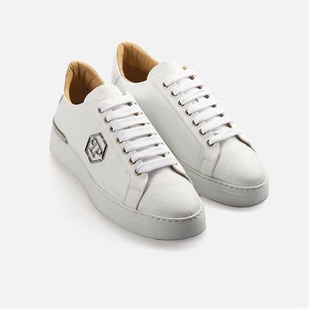Philipp Plein Erkek Hakiki Deri Beyaz Spor & Sneaker Ayakkabı