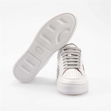 Philipp Plein Kadın Hakiki Deri Beyaz-Gri Spor & Sneaker Ayakkabı