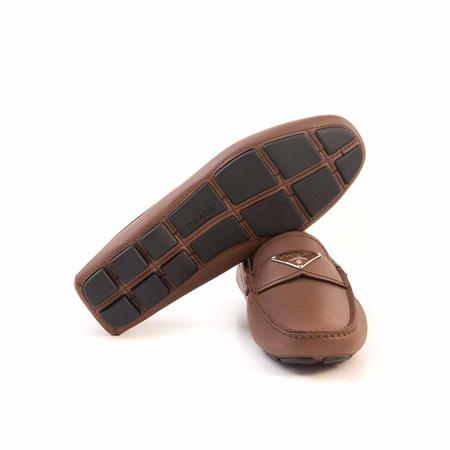 Prada Erkek Hakiki Deri Kahverengi Günlük Ayakkabı