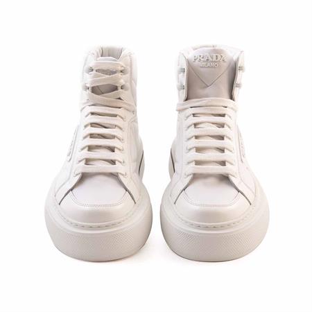 Prada Erkek Hakiki Deri Beyaz Spor & Sneaker Ayakkabı