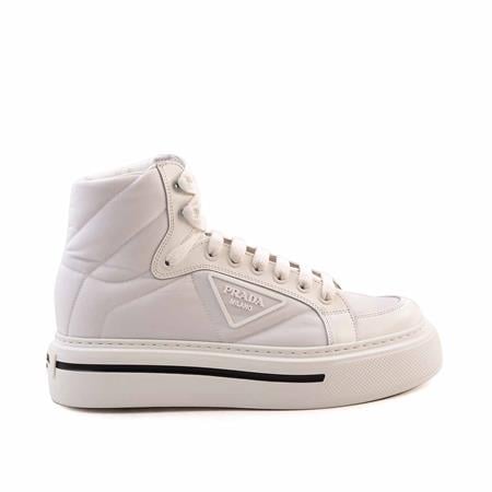 Prada Erkek Hakiki Deri Beyaz Spor & Sneaker Ayakkabı