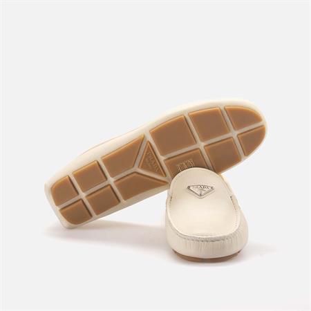Prada Erkek Hakiki Deri Bej Loafer Konforlu Ayakkabı