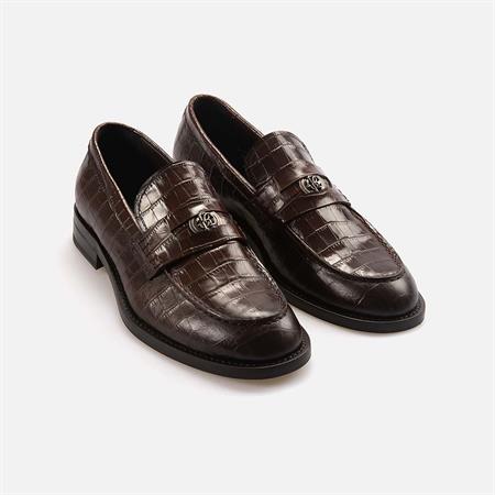 Roberto Cavalli Erkek Hakiki Deri Kahverengi Klasik Ayakkabı