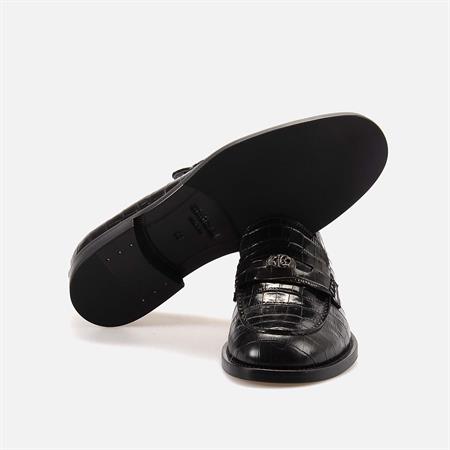Roberto Cavalli Erkek Hakiki Deri Siyah Klasik Ayakkabı