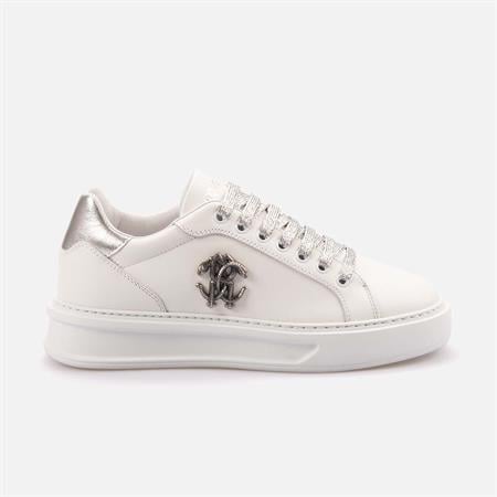 Roberto Cavalli Kadın Hakiki Deri Beyaz-Gümüş Spor & Sneaker Ayakkabı