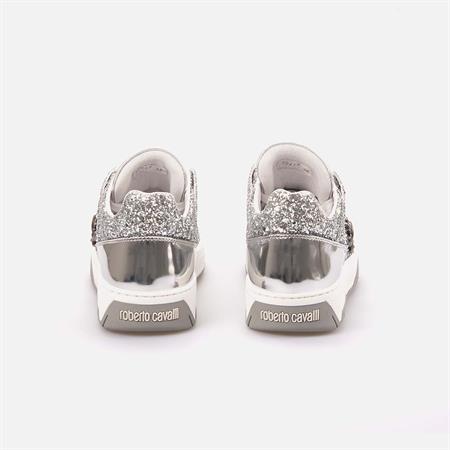 Roberto Cavalli Kadın Hakiki Deri Argento Spor & Sneaker Ayakkabı