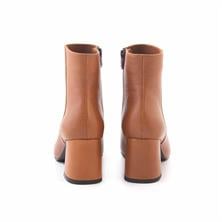 Rouge Kadın Hakiki Deri Enjeksiyon Neolit Taban Koyu Taba Günlük Bot