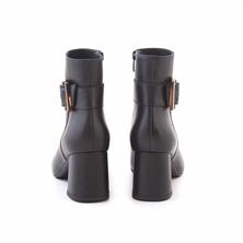 Rouge Kadın Hakiki Deri Enjeksiyon Neolit Taban Siyah Günlük Bot