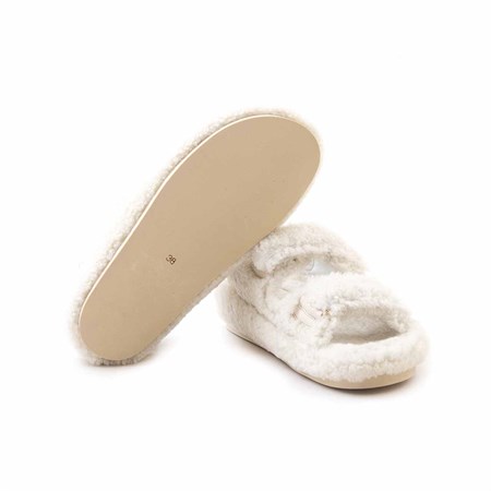 Rouge Kadın Hakiki Deri Microlight Taban Beyaz Sandalet 