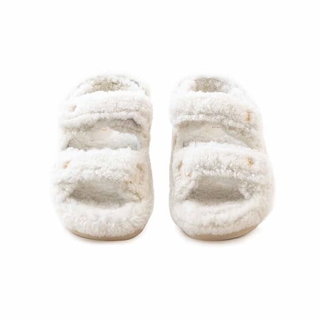 Rouge Kadın Hakiki Deri Microlight Taban Beyaz Sandalet 