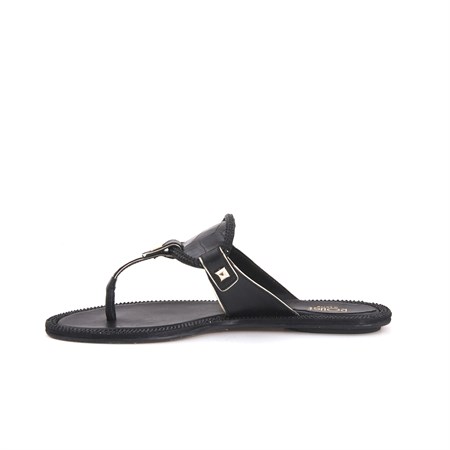 Rouge Kadın Hakiki Deri Neolit Taban Siyah Terlik Terlik