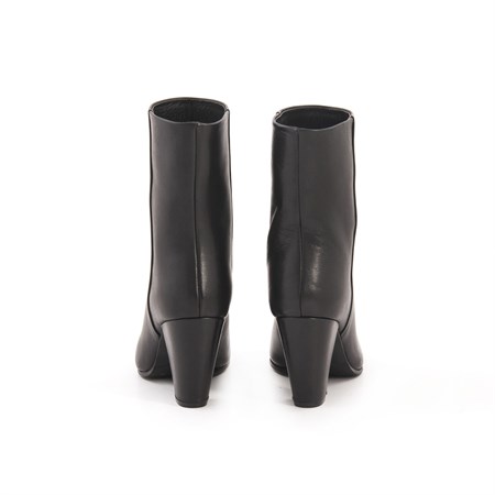 Rouge Deri Kısa Topuklu Kadın Günlük Bot 9555-01