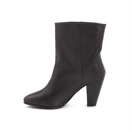 Rouge Deri Kısa Topuklu Kadın Günlük Bot 9555-01