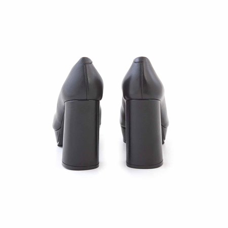 Rouge Kadın Hakiki Deri Kauçuk Taban Siyah Topuklu Ayakkabı