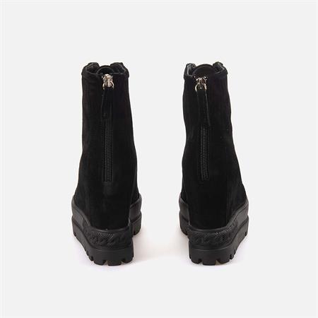 Rouge Kadın Hakiki Deri Kauçuk Taban Siyah Süet Günlük Bot