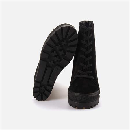 Rouge Kadın Hakiki Deri Kauçuk Taban Siyah Süet Günlük Bot