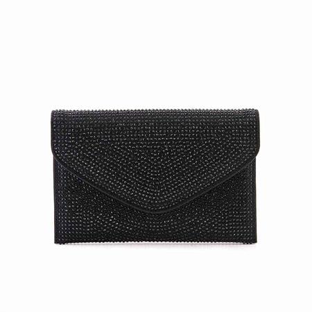 Rouge Kadın Taşlı Siyah Abiye Çanta