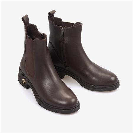 Rouge Hakiki Deri Kadın Chelsea Bot 360