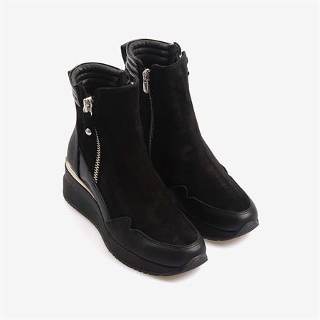 Rouge Hakiki Deri Kadın Fermuarlı Bot 1039