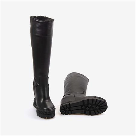 Rouge Hakiki Deri Kadın  Platform Topuk Çizme 44211