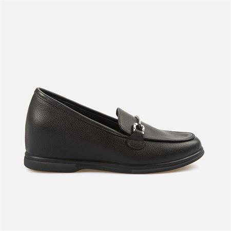 Tanca Kadın Hakiki Deri Siyah Topuklu Ayakkabı