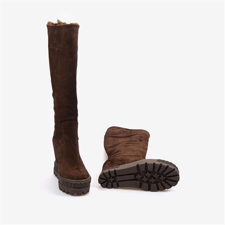 Rouge Hakiki Deri Kadın  Platform Topuk Çizme 44211