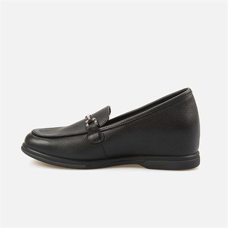 Tanca Kadın Hakiki Deri Siyah Topuklu Ayakkabı