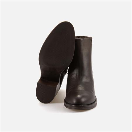 Rouge Kadın Hakiki Deri Kauçuk Taban Kahverengi Topuklu Bot 