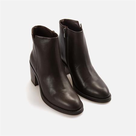 Rouge Kadın Hakiki Deri Kauçuk Taban Kahverengi Topuklu Bot 