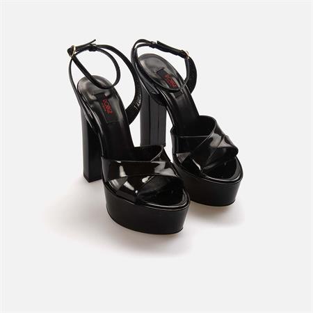 Rouge Kadın Hakiki Deri Microlight Taban Siyah Gece & Abiye Sandalet