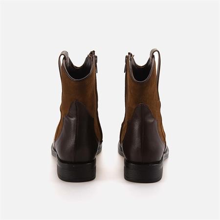 Rouge Kadın Hakiki Deri Termo Taban Kahverengi Süet Western Bot 