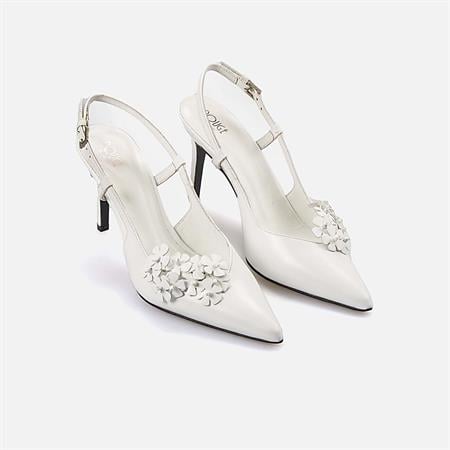 Rouge Kadın Hakiki Deri Enjeksiyon Kösele Taban Beyaz Gece & Abiye Ayakkabı