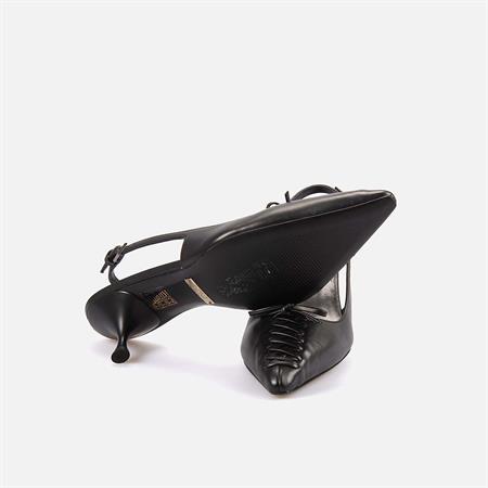 Rouge Kadın Hakiki Deri Enjeksiyon Kösele Taban Siyah Gece & Abiye Ayakkabı