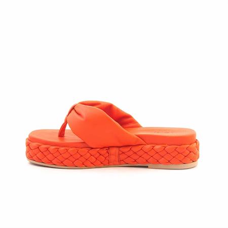 Rouge Kadın Hakiki Deri Kauçuk Taban Nar Çiçeği Terlik Terlik