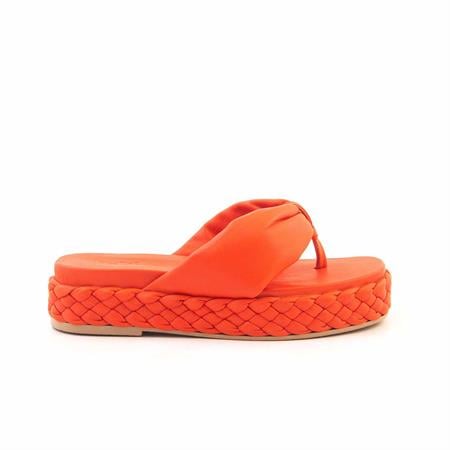 Rouge Kadın Hakiki Deri Kauçuk Taban Nar Çiçeği Terlik Terlik