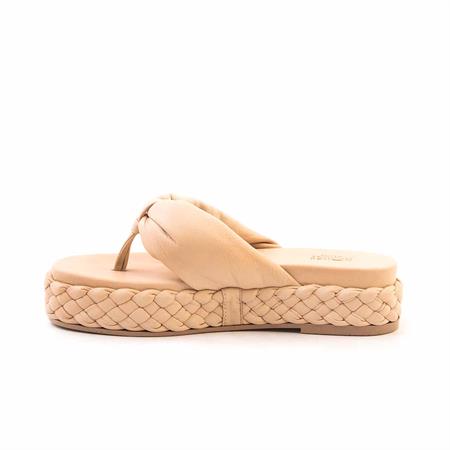 Rouge Kadın Hakiki Deri Kauçuk Taban Bej Terlik Terlik