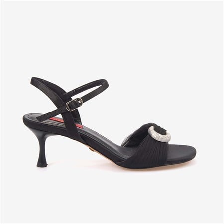 Rouge Kadın 7,5cm Siyah Topuklu Sandalet 1168