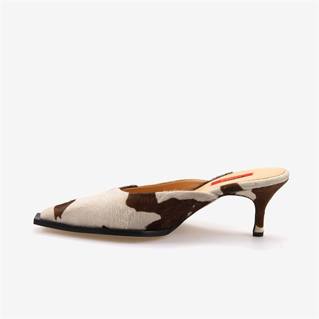 Rouge Kadın Hakiki Deri Kısa Topuklu Terlik 140-91