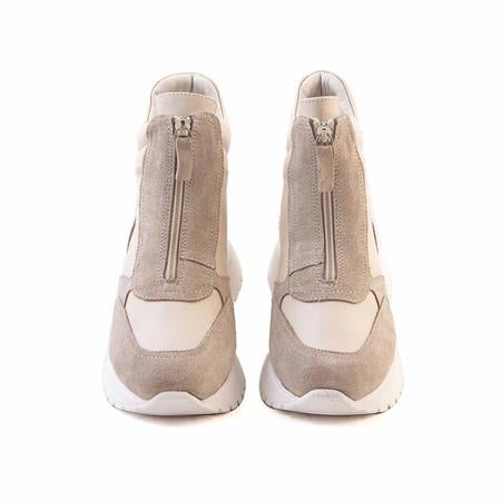 Rouge Kadın Hakiki Deri Kauçuk Taban Bej Süet Günlük Ayakkabı