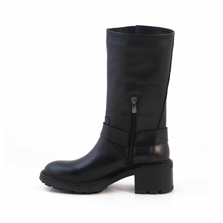 Rouge Kadın Hakiki Deri Kauçuk Taban Siyah Günlük Bot