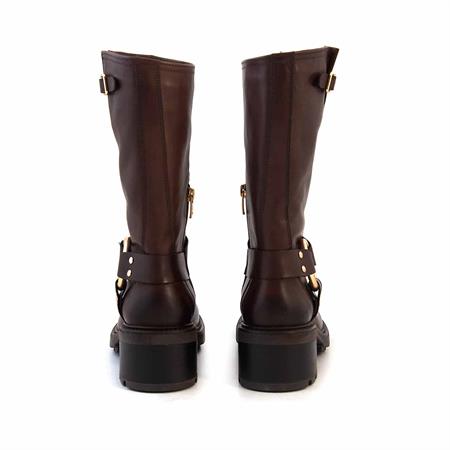 Rouge Kadın Hakiki Deri Kauçuk Taban Kahverengi Günlük Bot