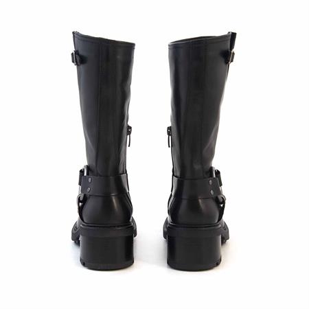 Rouge Kadın Hakiki Deri Kauçuk Taban Siyah Günlük Bot