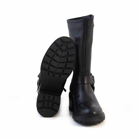 Rouge Kadın Hakiki Deri Kauçuk Taban Siyah Günlük Bot