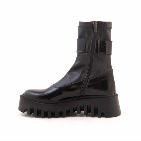 Rouge Kadın Hakiki Deri Poli Taban Siyah Günlük Bot