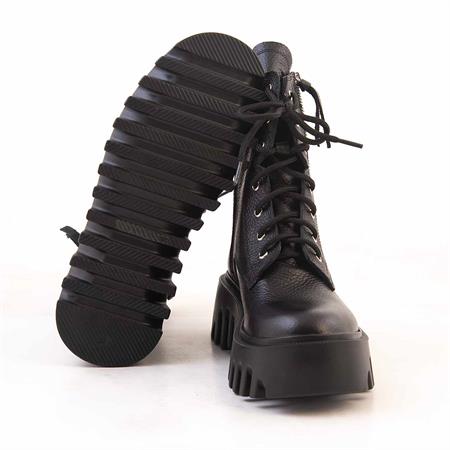 Rouge Kadın Hakiki Deri Poli Taban Siyah Günlük Bot