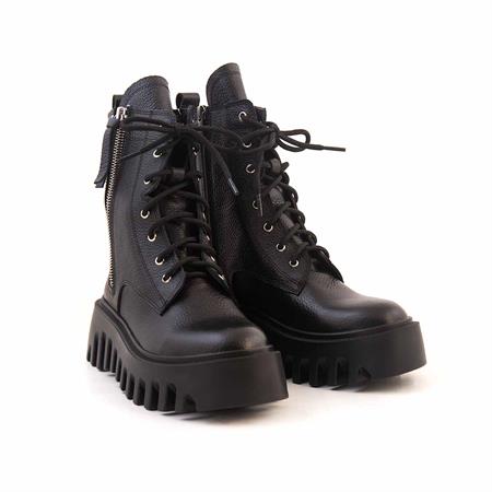 Rouge Kadın Hakiki Deri Poli Taban Siyah Günlük Bot