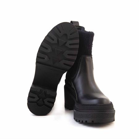 Rouge Kadın Hakiki Deri Kauçuk Taban Siyah Günlük Bot