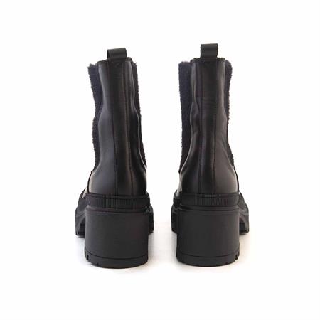 Rouge Kadın Hakiki Deri Kauçuk Taban Siyah Günlük Bot