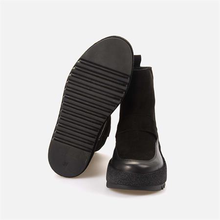 Rouge Kadın Hakiki Deri Kauçuk Taban Siyah Günlük Bot